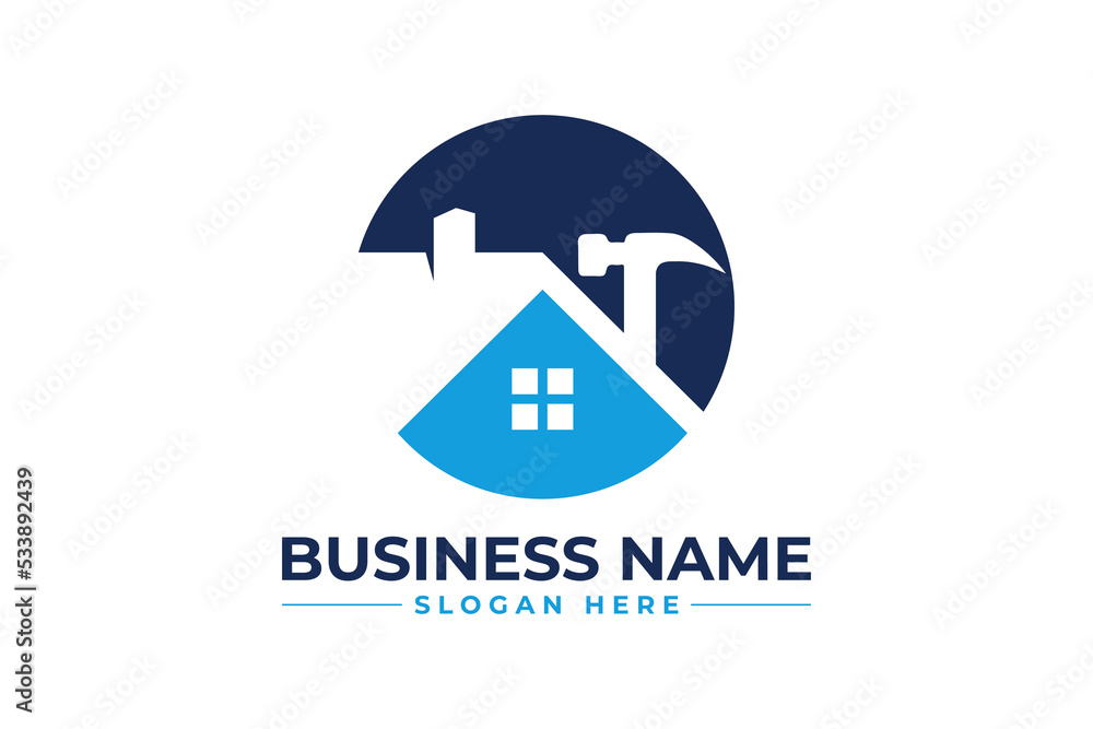 home repair, roofing, remodeling, handyman logo home repair, roofing, remodeling, handyman logo