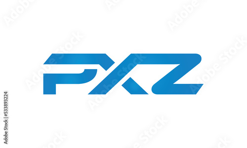 PXZ monogram linked letters, creative typography logo icon