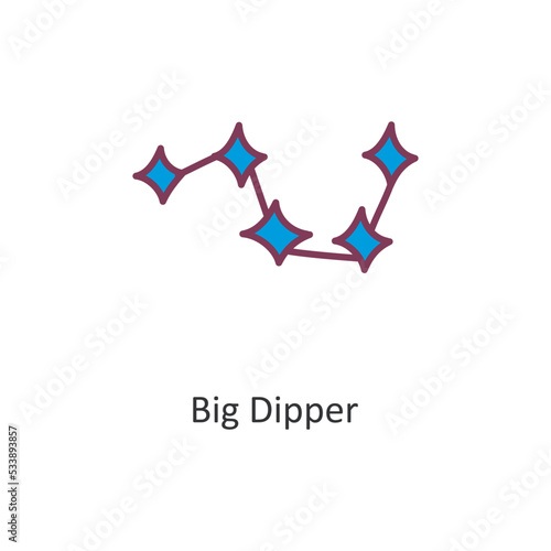 Big Dipper Vector Filled outline Icon Design illustration. Space Symbol on White background EPS 10 File