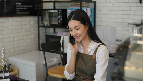 Bilde på lerret Coffee shop concept of 4k Resolution