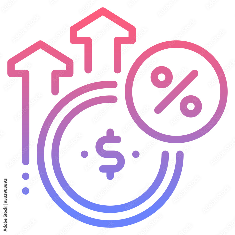 interest line gradient icon interest line gradient icon