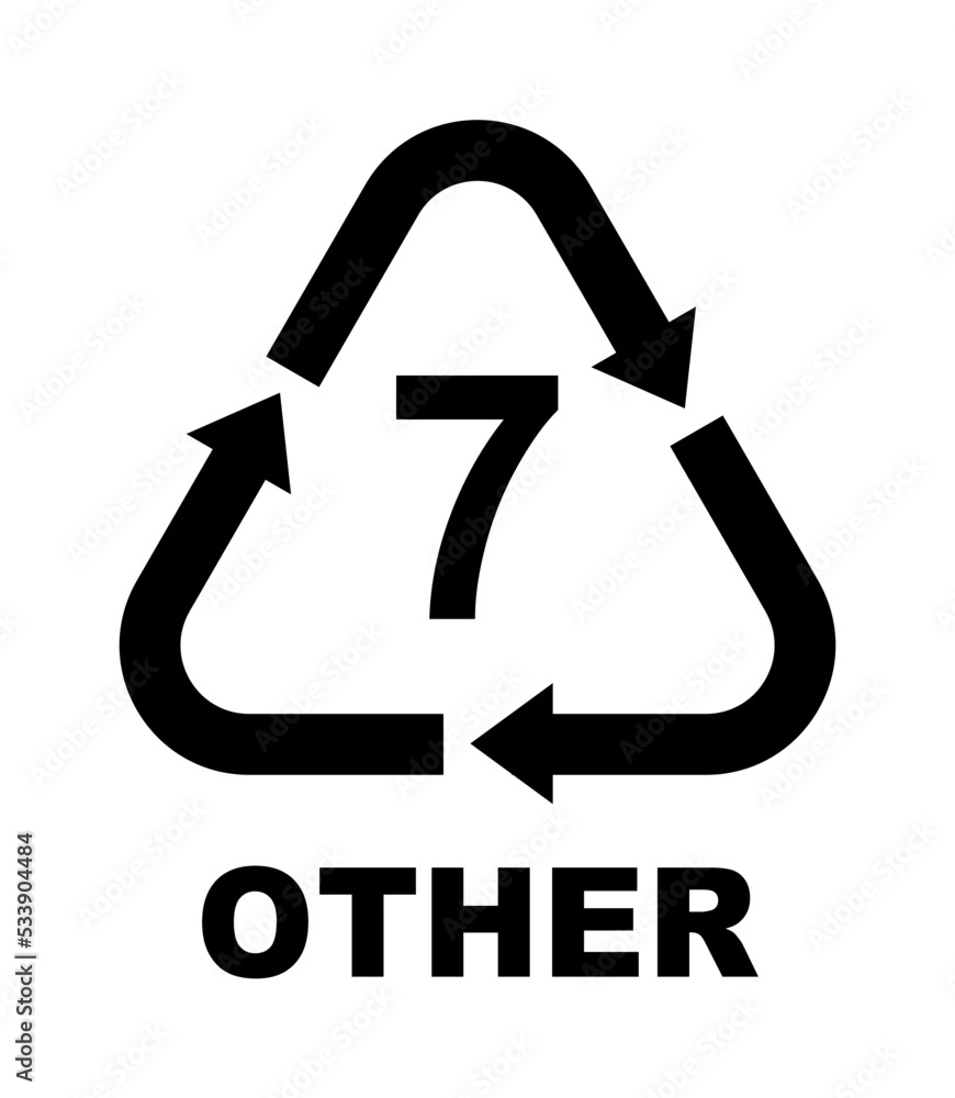 Recycling Symbols For Plastic. Vector icon illustration (other) Recycling Symbols For Plastic. Vector icon illustration (other)
