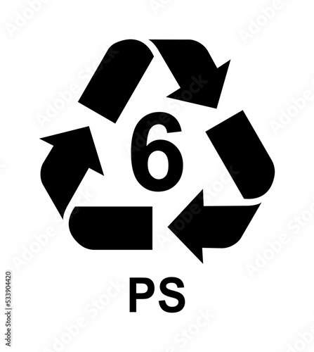 Recycling Symbols For Plastic. Vector icon illustration (PS)