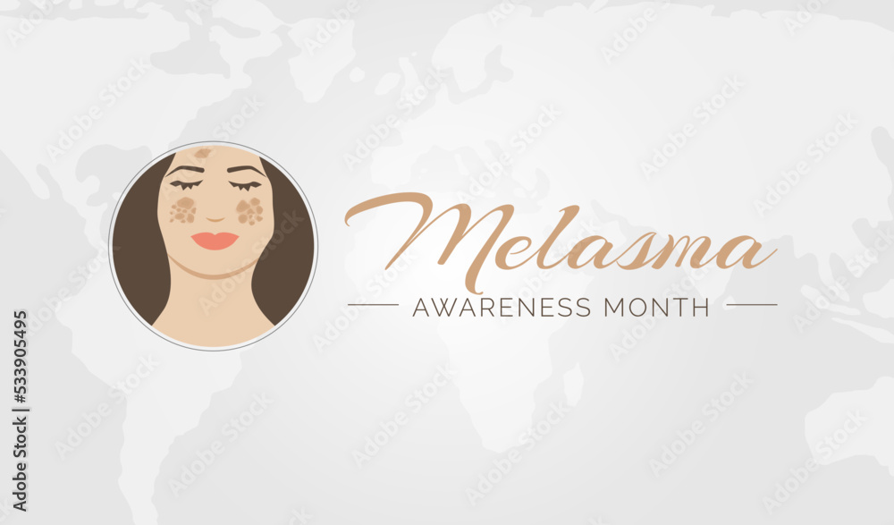 Fototapeta premium Melasma Awareness Month Vector Illustration Design