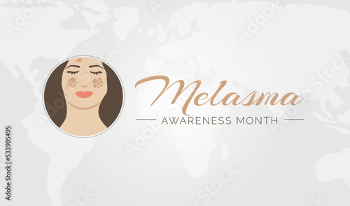 Melasma Awareness Month Vector Illustration Design