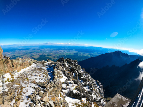 View from Lomnicki Stit in High Tatras, Slovakia. Tatra mountains photo