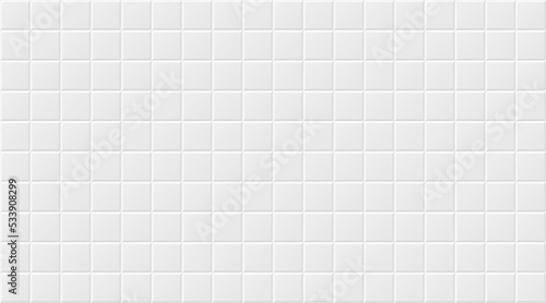 Seamless white tiled surface background. Vector Illustration.