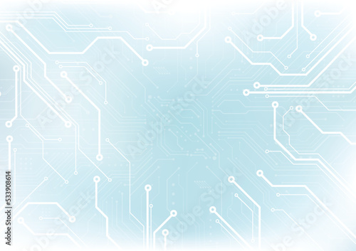 Abstract background with technology circuit board texture. Electronic motherboard illustration. Communication and engineering concept. Vector illustration