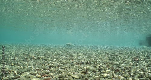 Wallpaper Mural sun ray and sun beam scenery underwater reflection of waves on surface of water slow ocean scenery for backgrounds Torontodigital.ca