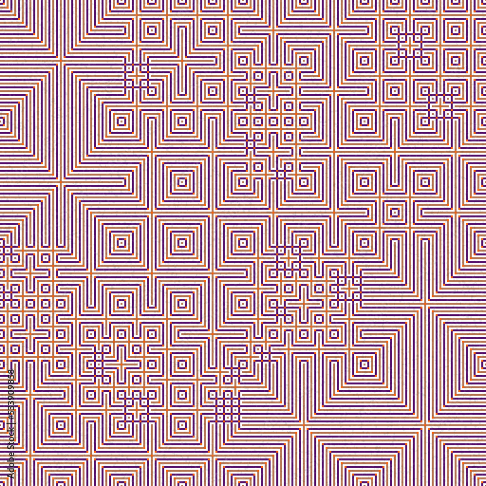 Abstract lines Maze generative art background art illustration