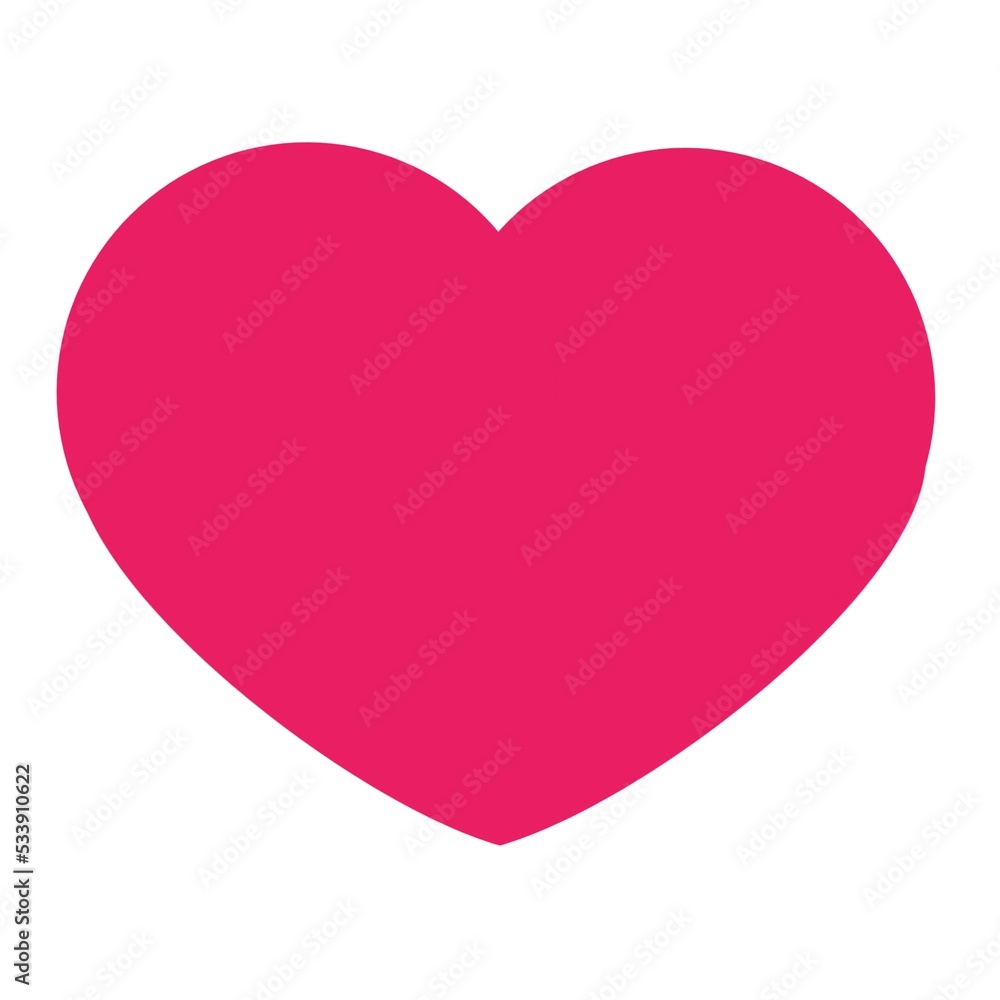 Pink heart isolated on white, pink heart for social media, love symbol, heart symbol 