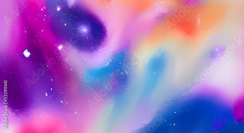 Canvas Print Space nebula Illustration, for use with projects on science, research, and education