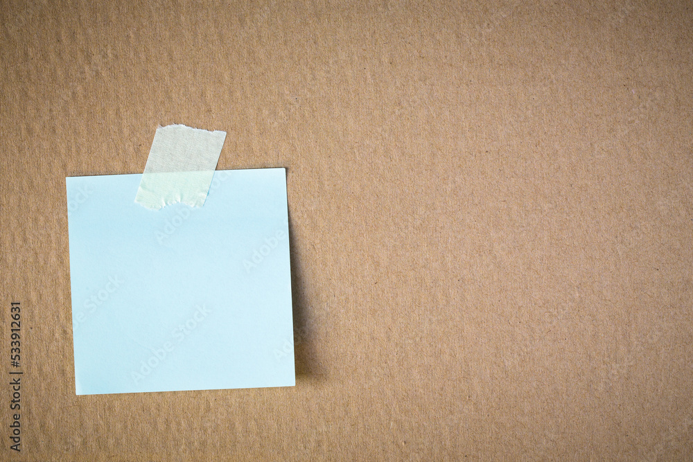 Abstract paper note on cardboard. cardboard with blank notes. sticker note. vignette picture Abstract paper note on cardboard. cardboard with blank notes. sticker note. vignette picture
