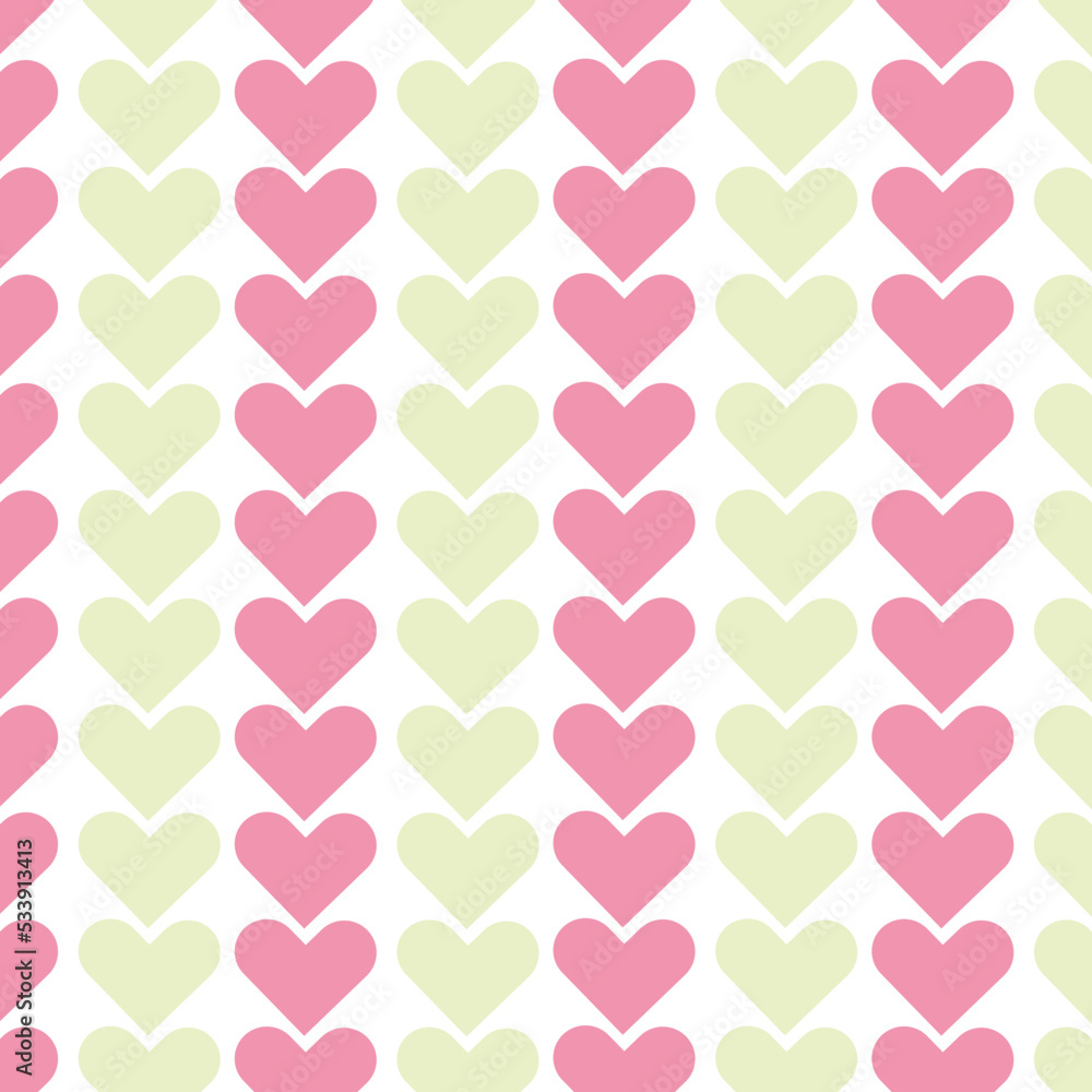 texture geometry hearts pattern pink and green love