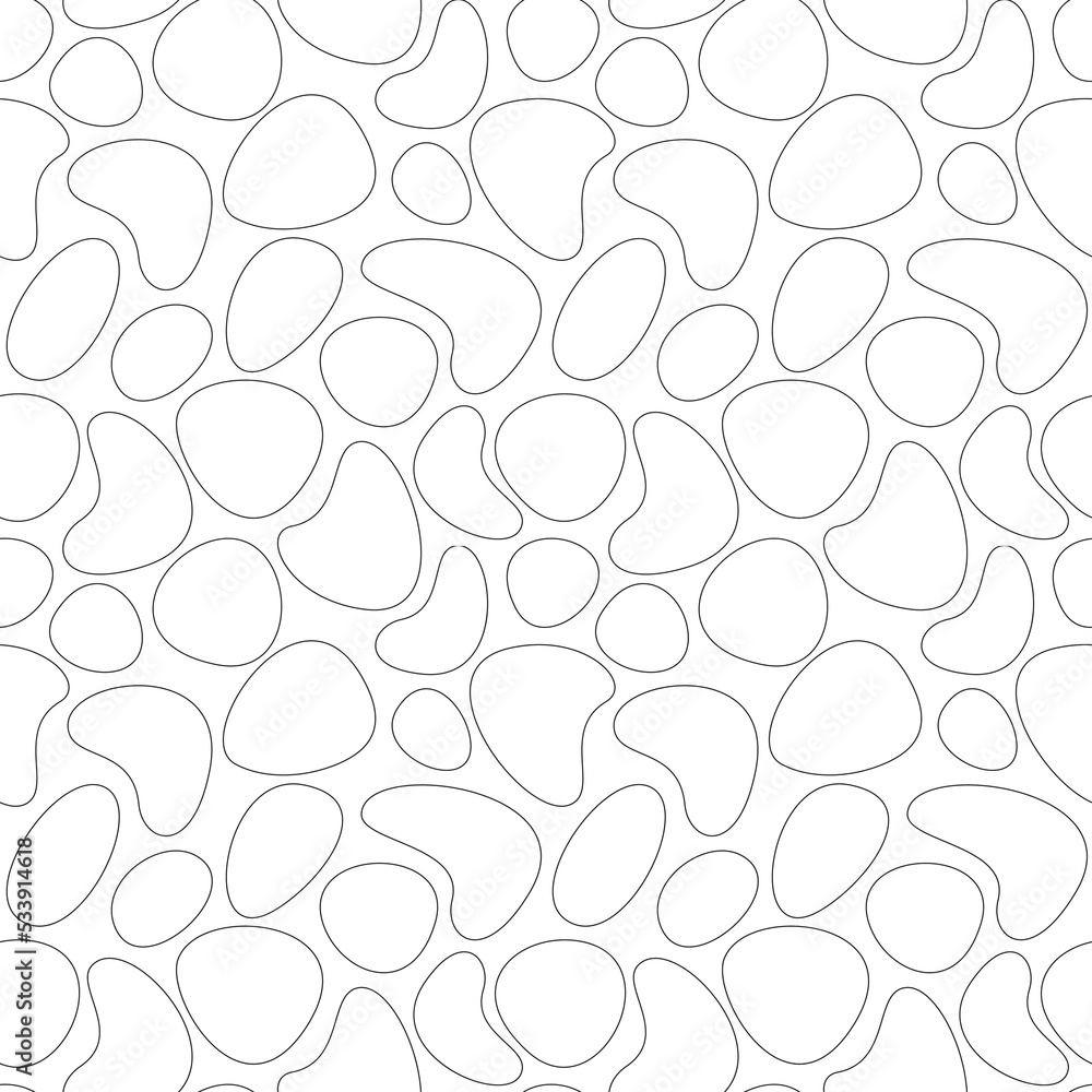 Outline shapes seamless pattern vector. Abstract geometric backdrop illustration. Wallpaper, graphic background, fabric, textile, print, wrapping paper or package design.