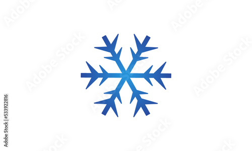 Snow logo design template