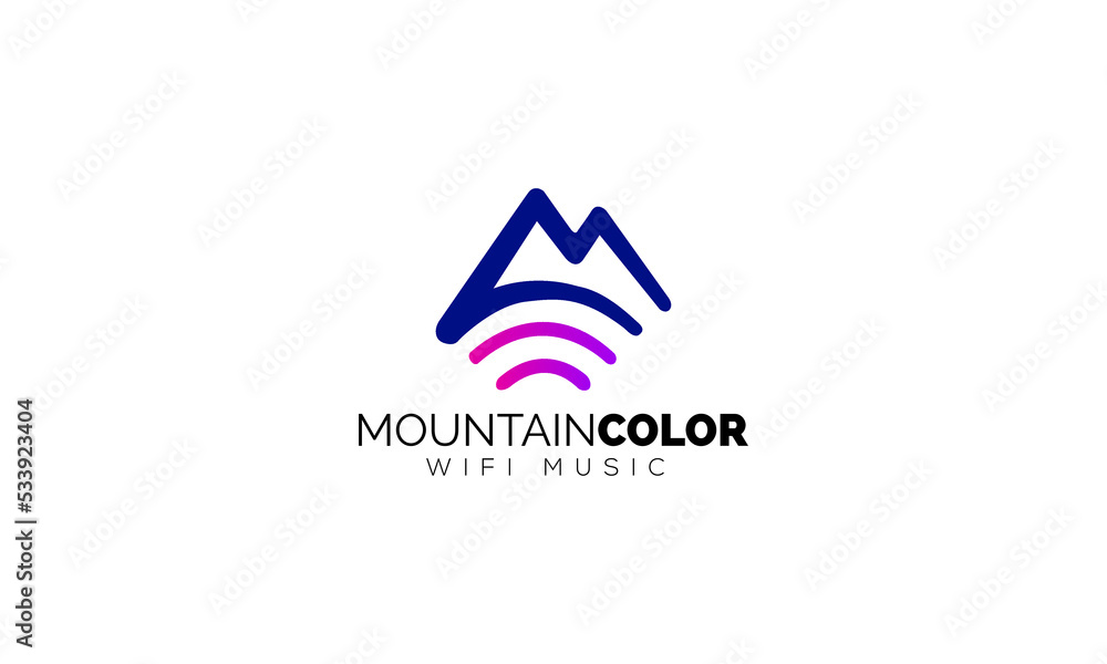 Letter M Music Mountain Logo Design Vector Letter M Music Mountain Logo Design Vector