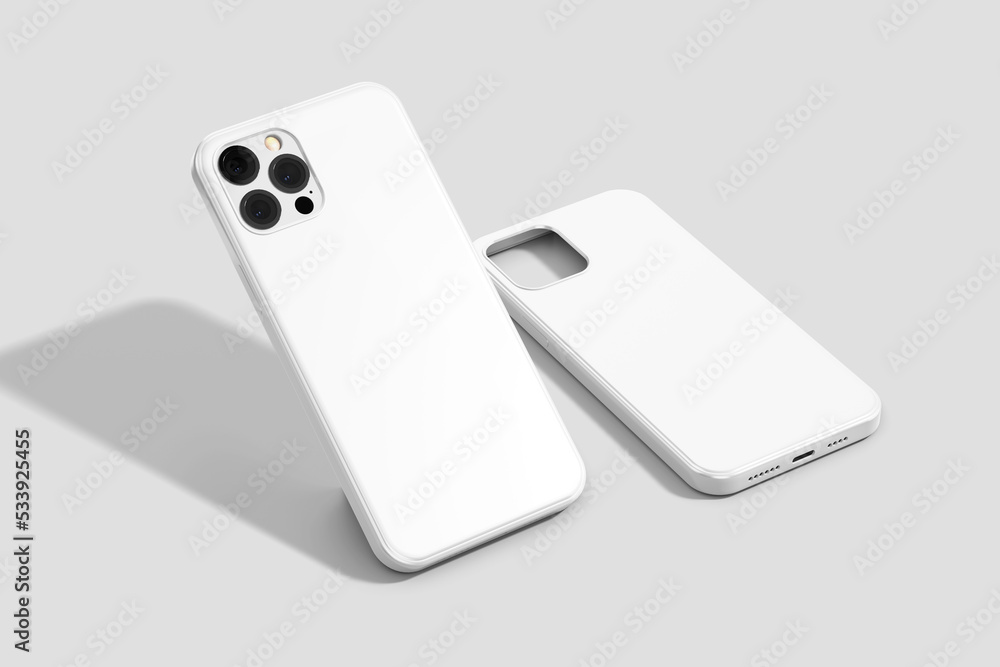 3D Blank Render of iPhone Case for mockup