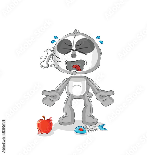 sloth burp mascot. cartoon vector