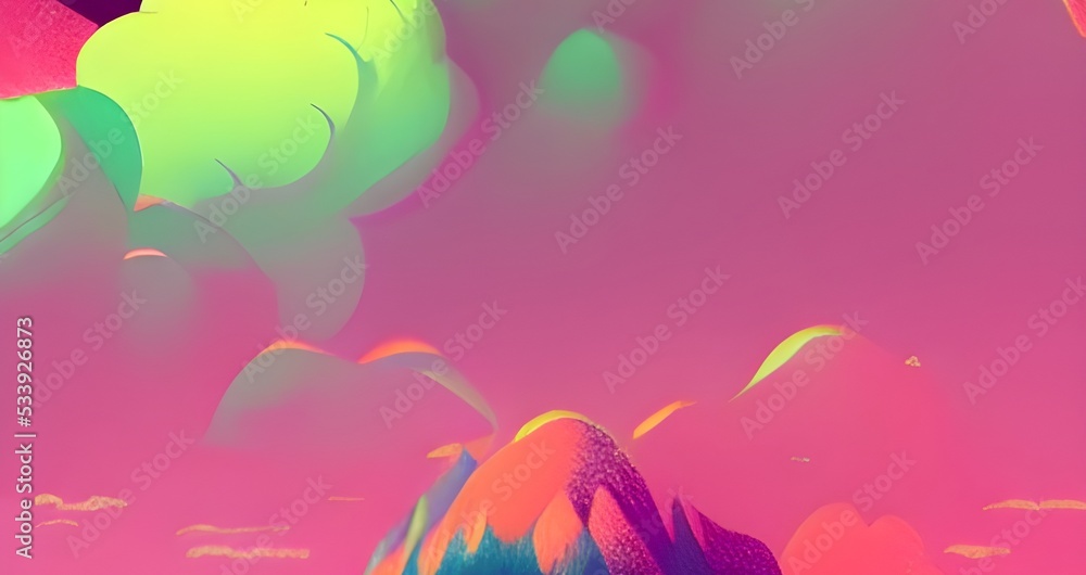 Fototapeta premium Mystery Cave with Sci-Fi Building. Video Game's Digital CG Artwork, Concept Illustration, Realistic Cartoon Style Background