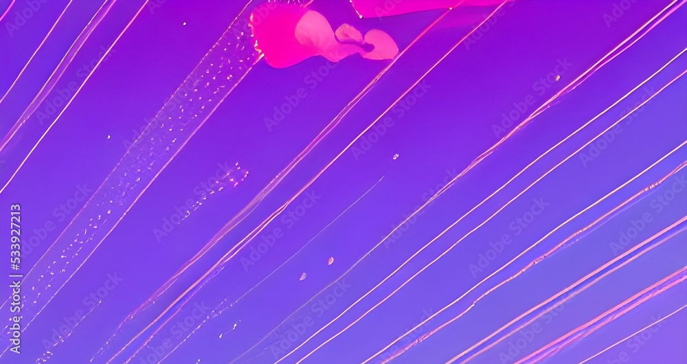 Obraz premium purple, pink and blue lights racing along a digital landscape