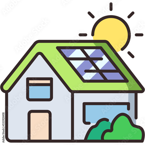 home solar cell icon