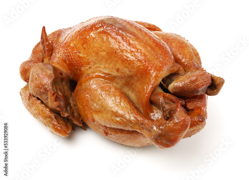 Roast Chicken on white background