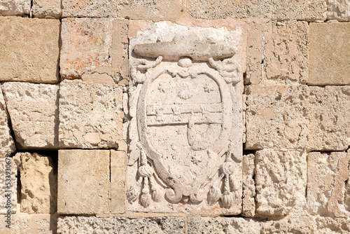 Texture di muro con anticoa effige photo
