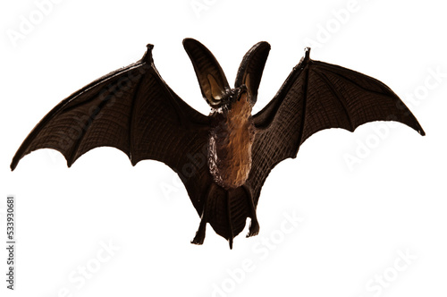 plastic reproduction of a bat, isolated