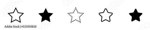 Conjunto de iconos de estrella. Ilustración vectorial