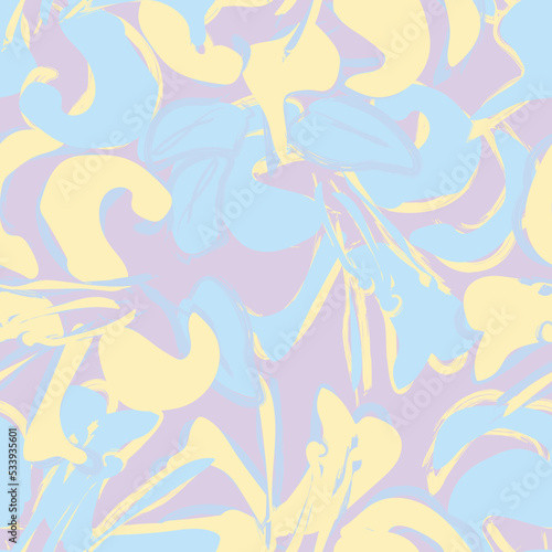 Floral Brush strokes Seamless Pattern Design