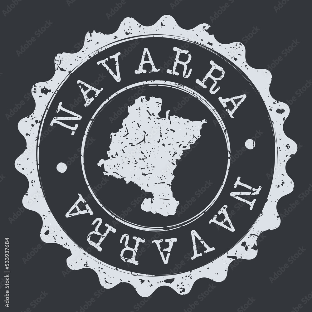 Navarre, Spain Stamp Map Postal. Silhouette. Passport Round Design. Vector Icon. Design Retro Travel National Symbol. Navarre, Spain Stamp Map Postal. Silhouette. Passport Round Design. Vector Icon. Design Retro Travel National Symbol.