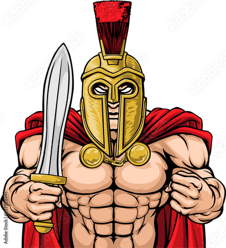 Spartan Trojan Sports Mascot