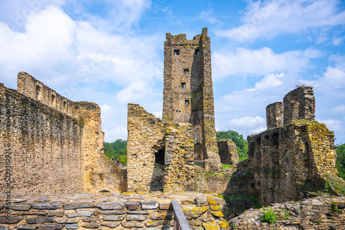 Okor - ruins of medieval castle near Prague photo