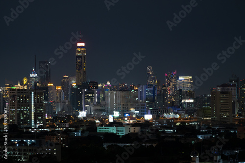 Wallpaper Mural city skyline at night Bangkok Torontodigital.ca