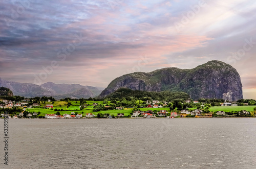 Norway fjord landscape near Stavanger photo