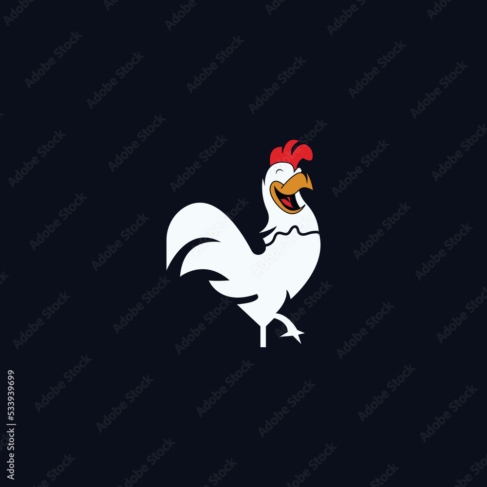 abstract rooster logo icon