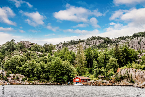 Norway fjord landscape near Stavanger photo