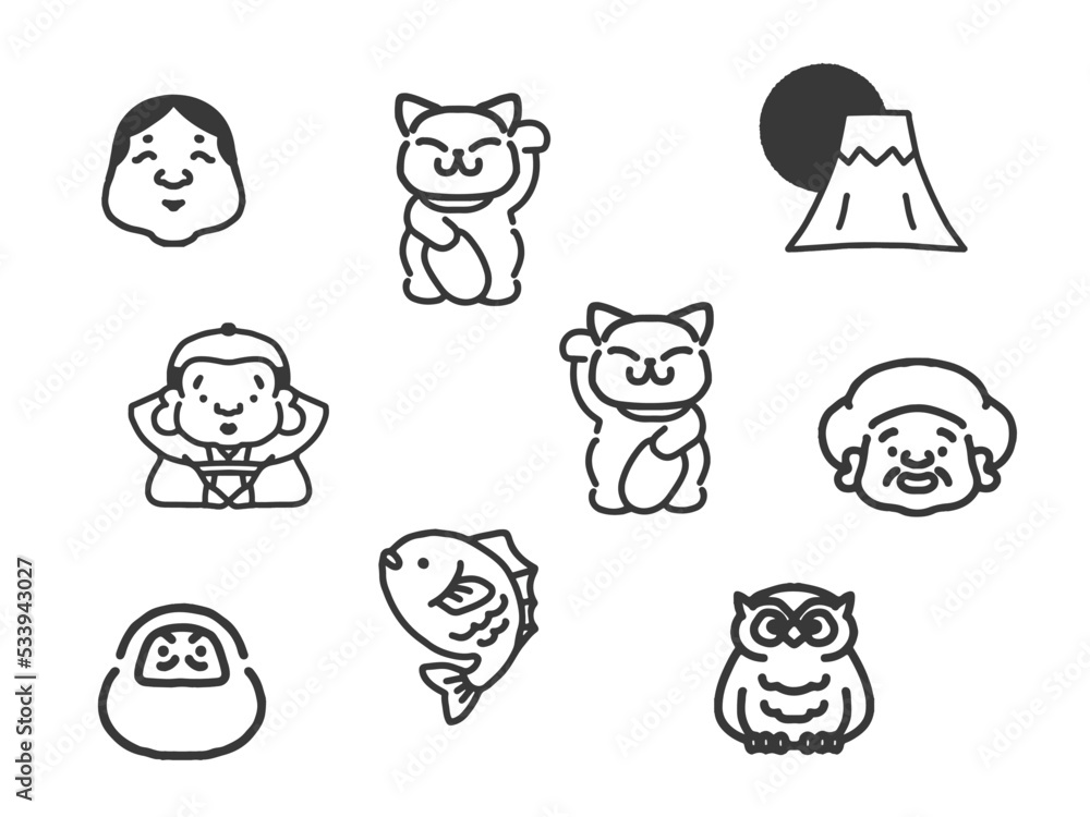 縁起物 イラスト セット3 縁起物 イラスト セット3