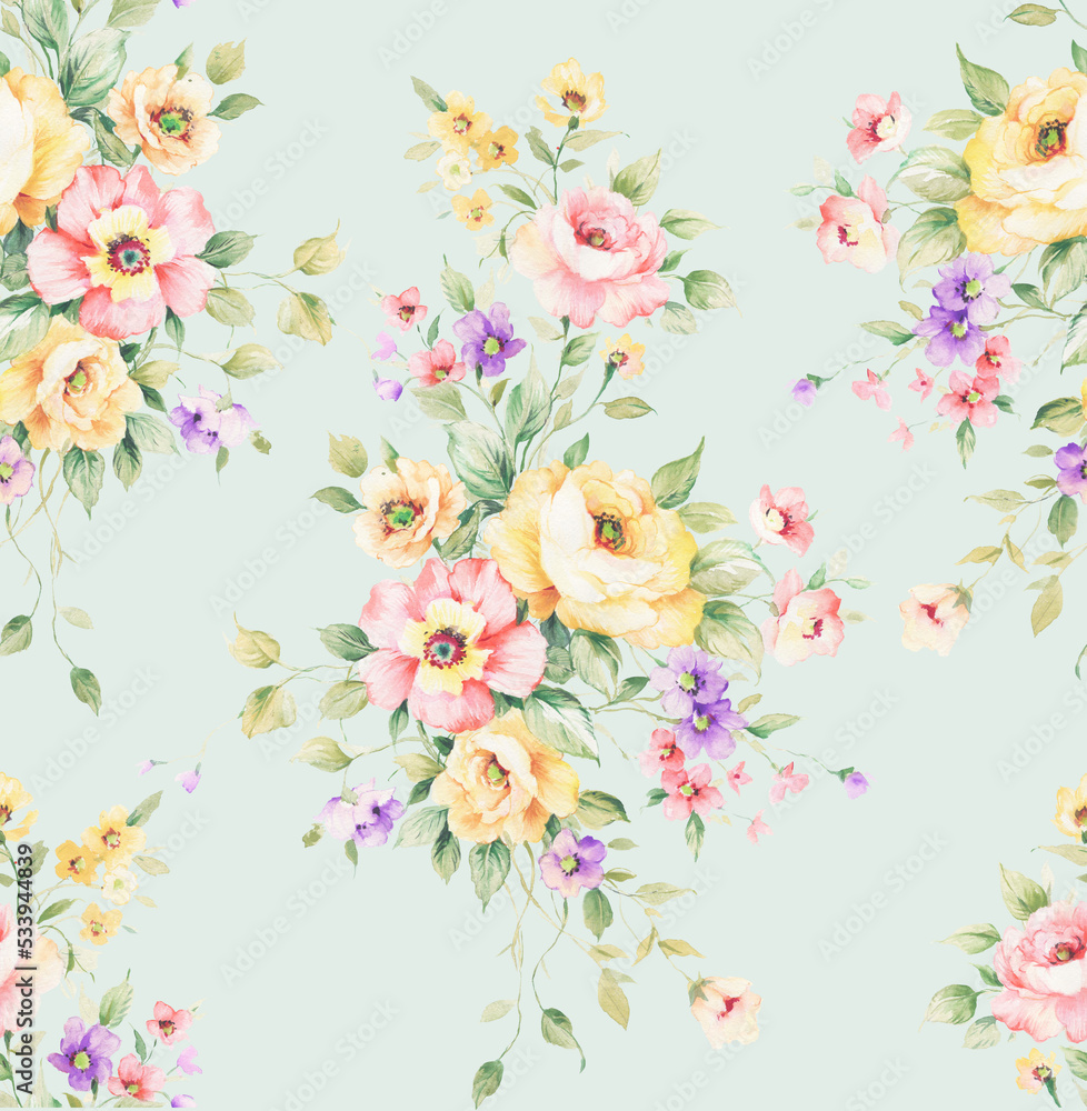 Classic Popular Flower Seamless pattern background.Perfect for wallpaper, fabric design, wrapping paper, surface textures, digital paper.
Classic Popular Flower Seamless pattern background.Perfect for wallpaper, fabric design, wrapping paper, surface textures, digital paper.