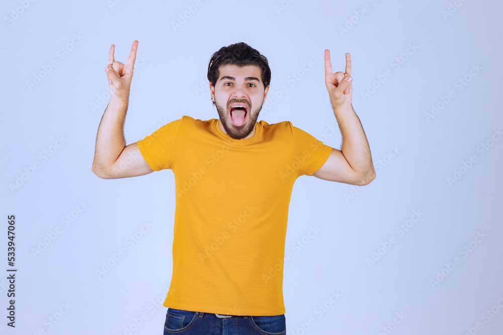 Man with beard looks agressive and angry Man with beard looks agressive and angry