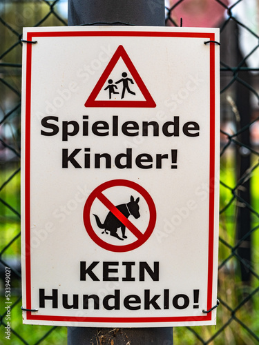 Hinweis kein Hundeklo photo