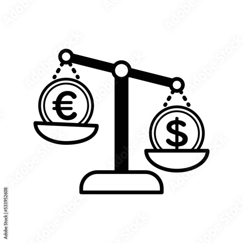 ドルとユーロの為替イメージイラスト