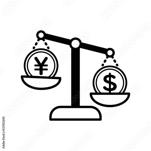 円とドルの為替イメージイラスト
