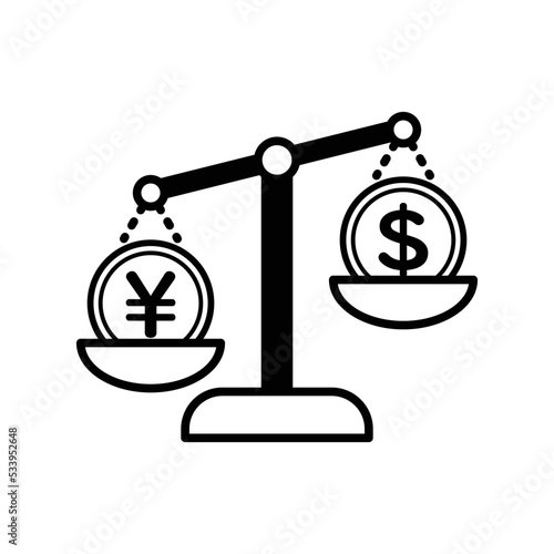 円とドルの為替イメージイラスト