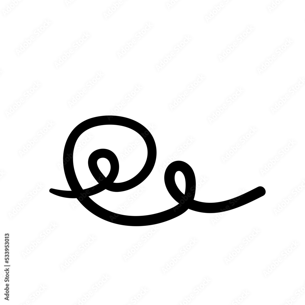 abstract twirl flourish line doodle