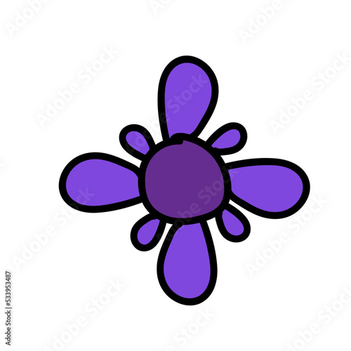 doodle of flat mini flowers