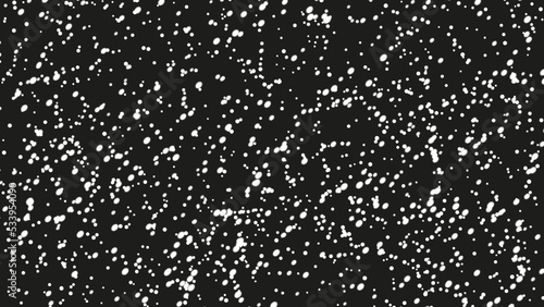 Snowfall bokeh on dark foundation. Numerous snowflakes in flying in the air. Winte night snowfall and snowstorm of snow at. Obscure bokeh light impact innovative foundation.