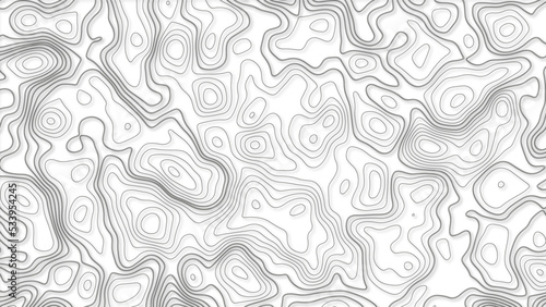 White wave paper curved reliefs abstract background, Abstract topographic contours map background. Geographic mountain relief. Abstract lines background. Contour maps. Business concept