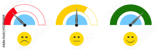 facial expressions vector.
online shopping review. evaluation and reasoning idea concept.
